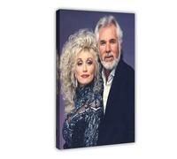 DUMPER Kenny Rogers And Dolly Parton Cover Canvas Poster Bedroom Decor Landscape Office Room Decor Gift 16x24inch(40x60cm)