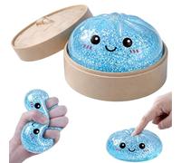Dumpling Bao Squishy Toy, Glitter Giant Dumplings Squishys Fidget Toys, Squeeze Fidgets for Kids and Adults, Sensory Toys Stress Balls for Anxiety Relief