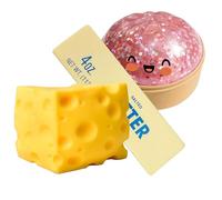 Dumpling Butter Cheese Squishy Mystery Dumplings Squishy Portable Decompression Sensory Toy Glitter Squishy Dumpling Squeeze Toy Anxiety Relief Fidget Toy For Kids Adults (C01)