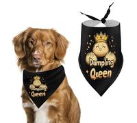 Dumpling Cute Queen Bandanas for Dogs Triangle Pet Bibs Washable Dog/Cat Scarf Pets Accessories