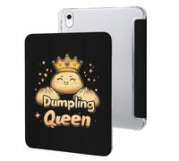 Dumpling Cute Queen Tri-fold Tablet Case Compatible with IPAD 2017/2018/Air1/Air2 (9.7in)/Pro (10.5in) /Air3(10.5in)/10代 (10.9in) Soft Protective with Pen Slot