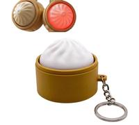 Dumpling Fidget Clicker Toy with Light- Button Clicker Keychain for Stress Relief, Anxiety, and Passing Time - Portable, Crisp Sound, Home, Office, Travel, Gifts for Adults (1, 02#)