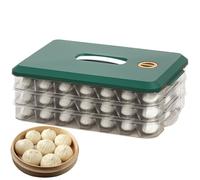Dumpling Freezer Box - Stackable Dumpling Container Storage Box, Space Saving Design for Kitchen Organization | Home Freezer Organizer Perfect for Dumplings, Meatballs, Pastries, Fridges and Bread as