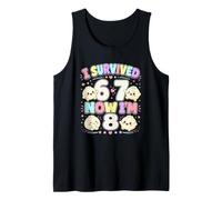 Dumpling I Survived 67 Now I'm 8 Kawaii Cute Birthday Tank Top