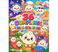 Dumpling Kawaii - Libro de Colorear para Niños: 36 dibujos de Dumpling para colorear para niños de 4 a 10 años