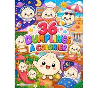Dumpling Kawaii - Livre de Coloriage pour Enfants: 36 illustrations de Dumpling à colorier pour les enfants de 4 à 10 ans