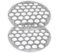 Dumpling Maker, 2Pcs Russian Ravioli Mold with 37 Cavities, 10" Dia. Aluminum Alloy Pelmeni Meat Press Machine