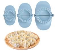 Dumpling Maker, 3-Piece Set with Dumpling Wrappers and Pasty Maker Mould, Ravioli and Pierogi Mould for Homemade Dumplings, Plastic Manual Dumpling Sheets Press Tool