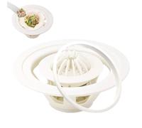 Dumpling Maker Machine - 7in Press Tool, Food-Safe Pasta Mold Cutter | Manual Bun Forming Device, Siu Mai Shaper Kit, Professional Kitchen Accessory, Stainless Steel Dough Stamp for Asian Dishe