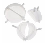 Dumpling Mold Tool 3Pcs Plastic White Dumpling Maker for Dough Pie Ravioli Creative Press, Mould