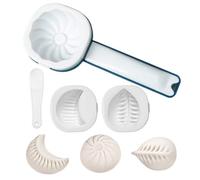 Dumpling Mould - Steam Bun Press | 3-in-1 Baozi Maker with 3 Interchangeable Shapes | Non-Stick Baking Tool Easy Demoulding | For Homemade Dumplings, Bao Rolls, Moon Cakes