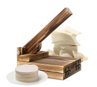 Dumpling Press - Multipurpose Wooden Dough Making Mould - Dumpling Press Mould for Wantan - For Dough Tortillas Ravioli Home Apartment Restaurant Bakery Use