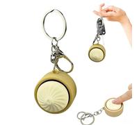 Dumpling-Shaped Keyboard Fidget Keychain - Crisp Sound & Creamy Feel, Stress Relief Clicker Toy for Adults, Quiet Anxiety Relief at Work Travel Home (1pcs)