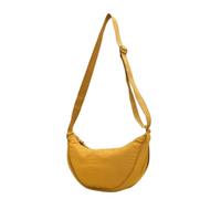 Dumpling Shoulder Bag, Adjustable Strap Crossbody Bag for Women Men, Solid Colour Casual Bag for Travel, Shopping, Work, Daily Use (Yellow)