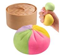 Dumpling Squeeze Ball - Colorful Realistic Soft Dumpling Party Favors | Soft Squeeze Toys - for Kids Family Friends Work Relaxation Study Waiting Rooms Calm-Down Anger Management
