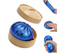 Dumpling Squishies, Mystery Glitter Dumpling Squishies Box, Colorful Dumplings Stress Balls Fidget Sensory Toy, Soft Squeeze Decompression Dough for Anxiety Relief Fidget, Giant Glitters Dumplings