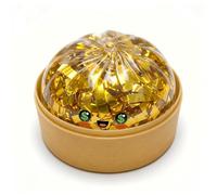 Dumpling Squishies Toy, Giant Glitter Dumpling, Colorful Dumplings Stress Balls Fidget Sensory Toy,Squeeze Dough Ball Stress Relief Hand Toys With Steamer