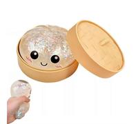 Dumpling Squishies Toy,Giant Glitter Dumpling,Jumbo Dumplings Stress Ball,Colorful Dumplings Stress Balls Fidget Sensory Toy,Soft Squeeze Decompression Dough,Easter Basket Stuffers Gifts