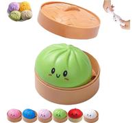 Dumpling Squishies Toy Mystery Box, Dumpling Squishy Toy, Glitter Mystery Dumplings Squishy Stress Ball for Anxiety Relief, Soft Squeeze Fidget Toys for Adults and Kids (g)