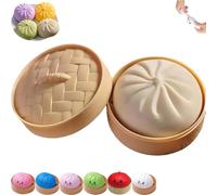 Dumpling Squishies Toy Mystery Box, Dumpling Squishy Toy, Glitter Mystery Dumplings Squishy Stress Ball for Anxiety Relief, Soft Squeeze Fidget Toys for Adults and Kids (d)