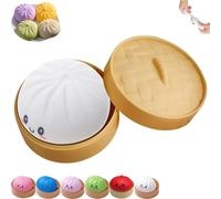 Dumpling Squishies Toy Mystery Box, Dumpling Squishy Toy, Glitter Mystery Dumplings Squishy Stress Ball for Anxiety Relief, Soft Squeeze Fidget Toys for Adults and Kids (c)