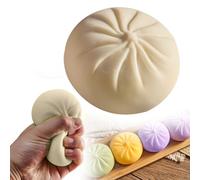 Dumpling Squishy,Bao Bun Squeeze Toy Dumpling Stress Balls,Bao Bun Stress Relief Fidget Toy Ball,Pinch Toys for Anxiety Relief Kids and Adults Relief Squeeze Rebound Sensory Toys (White)