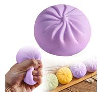 Dumpling Squishy,Bao Bun Squeeze Toy Dumpling Stress Balls,Bao Bun Stress Relief Fidget Toy Ball,Pinch Toys for Anxiety Relief Kids and Adults Relief Squeeze Rebound Sensory Toys (Purple)