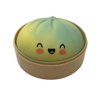 Dumpling Squishy Bao Glitter Dumpling Squishy Sensory Fidget with Plastic Steamer Mystery Squishies Bun Squeeze Ball Colorful Dumplings Stress Fidget for Adults Anxiety Relief