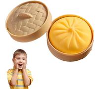 Dumpling Squishy,Dumpling Squishy Mystery,4 Inch Jumbo Dumpling Stress Ball,FüHlt Sich Weich An Und Hat Eine Schnelle Wirkungserholung,Soft Squeeze Decompression Dough For Adults (Gelb-A)
