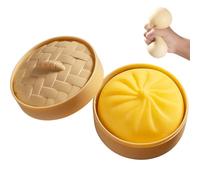 Dumpling Squishy - Giant Dumpling Squishy, Small Dumplings Squeeze Toy, Sensory Stress Relief Toy for Adults & Kids (Yellow)