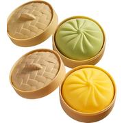 Dumpling Squishy - Giant Dumpling Squishy, Small Dumplings Squeeze Toy, Sensory Stress Relief Toy for Adults & Kids (Yellow+Green)