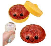 Dumpling Squishy, Glitter Dumpling Squishies Toy, Stress Relief Squishy Toys, Portable Decompression Squeeze Toy, Soft Squeeze Decompression Dough, Cute Steamed Bun Fidget Toys for Anxiety Relief (X)