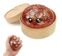 Dumpling Squishy, Glitter Dumpling Squishy, Squishies Dumplings, Stress Relief and Sensory Play for Office Workers, Dumplings Fidget Tool for Emotion Management and Focus Enhancement
