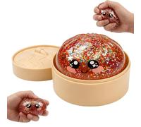 Dumpling Squishy, Glitter Dumpling Squishy, Squishy Dumpling, Giant Dumplings Squishy Decorative Desktop Accent with Red Glitter Finish, An Intriguing Decorative Element for Home or Office Spaces