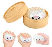 Dumpling Squishy, Glitter Dumpling Squishy with Pearl Finish and Soft Feel, for Focus and Anxiety Care, Also Works as a Desk Decoration for Office, Classroom and Home Use