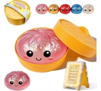Dumpling Squishy Glitter Mystery Box Gluten Free Wrappers with Steamer Stress Relief Colorful Dumplings Stress Balls Cute Sparkly Anxiety Fidget Blind Glittery Swuishy (D)