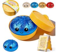 Dumpling Squishy Glitter Mystery Box Gluten Free Wrappers with Steamer Stress Relief Colorful Dumplings Stress Balls Cute Sparkly Anxiety Fidget Blind Glittery Swuishy (C)
