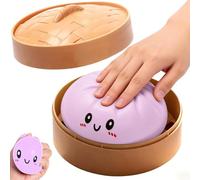 Dumpling Squishy, Mystery Dumpling Design, Soft Stress Relief Set, Large 10cm x 5cm Squeeze Ball, Elastic Material for Relaxation & Creative Painting, Soft Squeeze Tool for Office & Daily Relaxation