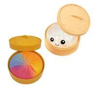 Dumpling Squishy, Squishy Dumpling Toy, Cute Dumplings Stress Ball, Glitter Dumplings Squishys, Soft Squeeze Decompressio-n Dough for Boys Girls Children Adults Students Home Office Classroom
