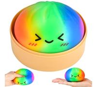 Dumpling Squishy, Squishy Dumpling Toy, Mystery Dumplings Squishy Fidget Toys Stress Relief, Cute Squishies Rainbow Dumplings Stress Balls for Adults Kids Autism