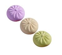 Dumpling Squishy Stress Relief Sensory Fidget for Anxiety - Anti-Stress Gadget Cute Desk Decor for Adults & Kids 2PCS Green Purple White