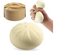 Dumpling Squishy Stress Relief Toy, Mystery Box Squeeze Sensory Fidget Toy for Adults, Anxiety Relief (White)