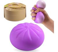 Dumpling Squishy Stress Relief Toy, Mystery Box Squeeze Sensory Fidget Toy for Adults, Anxiety Relief (Purple)