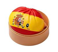 Dumpling Squishy Toy Stress Ball National Flag Dumpling Squeeze Toys Colorful Dumpling Stress Balls with Steamer Box Cute Bun Fidget Toy Soft Squeeze Dough Fans UK World Cup Football 2026 (spain)