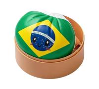 Dumpling Squishy Toy Stress Ball National Flag Dumpling Squeeze Toys Colorful Dumpling Stress Balls with Steamer Box Cute Bun Fidget Toy Soft Squeeze Dough Fans UK World Cup Football 2026 (brazil)
