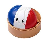 Dumpling Squishy Toy Stress Ball National Flag Dumpling Squeeze Toys Colorful Dumpling Stress Balls with Steamer Box Cute Bun Fidget Toy Soft Squeeze Dough Fans UK World Cup Football 2026 (france)
