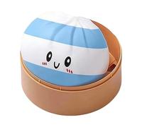 Dumpling Squishy Toy Stress Ball National Flag Dumpling Squeeze Toys Colorful Dumpling Stress Balls with Steamer Box Cute Bun Fidget Toy Soft Squeeze Dough Fans UK World Cup Football 2026 (argentina)