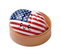 Dumpling Squishy Toy Stress Ball National Flag Dumpling Squeeze Toys Colorful Dumpling Stress Balls with Steamer Box Cute Bun Fidget Toy Soft Squeeze Dough Fans UK World Cup Football 2026 (usa)