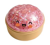 Dumpling Squishy Toys, Glitter Squishy Dumpling Toy Cute Rainbow Dumplings Soft Fidget Toy, Dough Ball Stress Relief Sensory Toys for Adults Kids Birthday Party Favor (Pink)