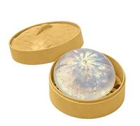 Dumpling Squishy With Steamer Box Giant Glitter Bao Bun Squishy Soft Stress Relief Decompression Dough Sensory Squeeze For Anxiety Relief Choice Clear